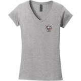 Scary Badgers Softstyle Ladies Fit V-Neck T-Shirt