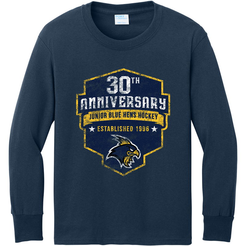 Delaware Jr. Blue Hens Youth Long Sleeve Core Cotton Tee