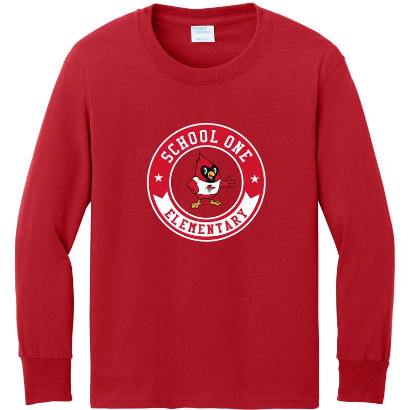 School One Elementary Youth 'Circle' Long Sleeve Core Cotton Tee