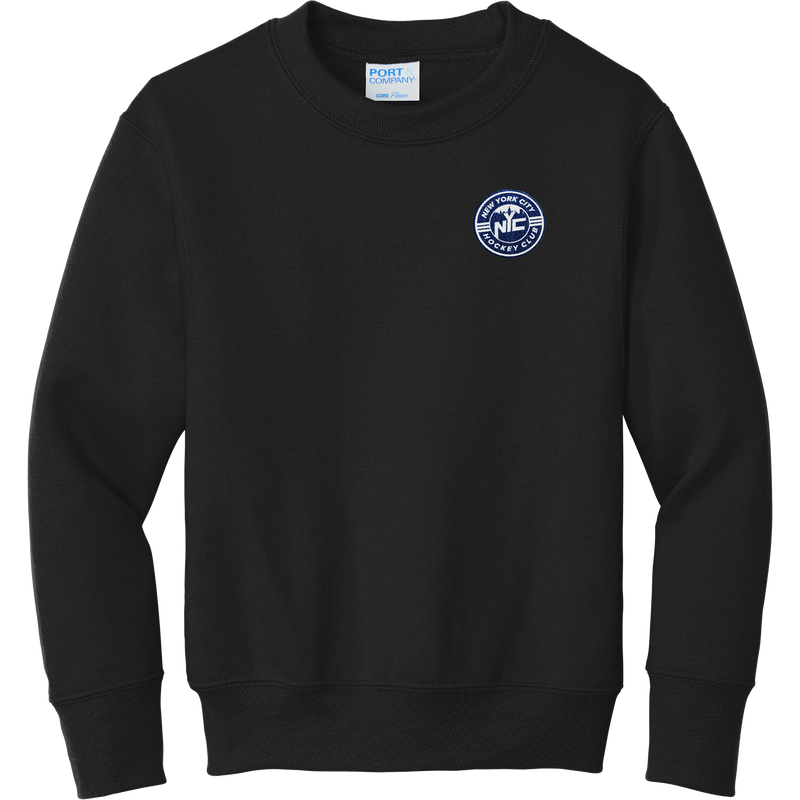 NYC Hockey Club Youth Core Fleece Crewneck Sweatshirt